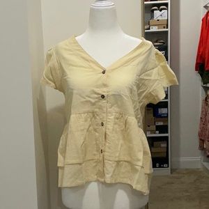 Brand: Blood+Bone     Size: 8 W    Color:Light yellow